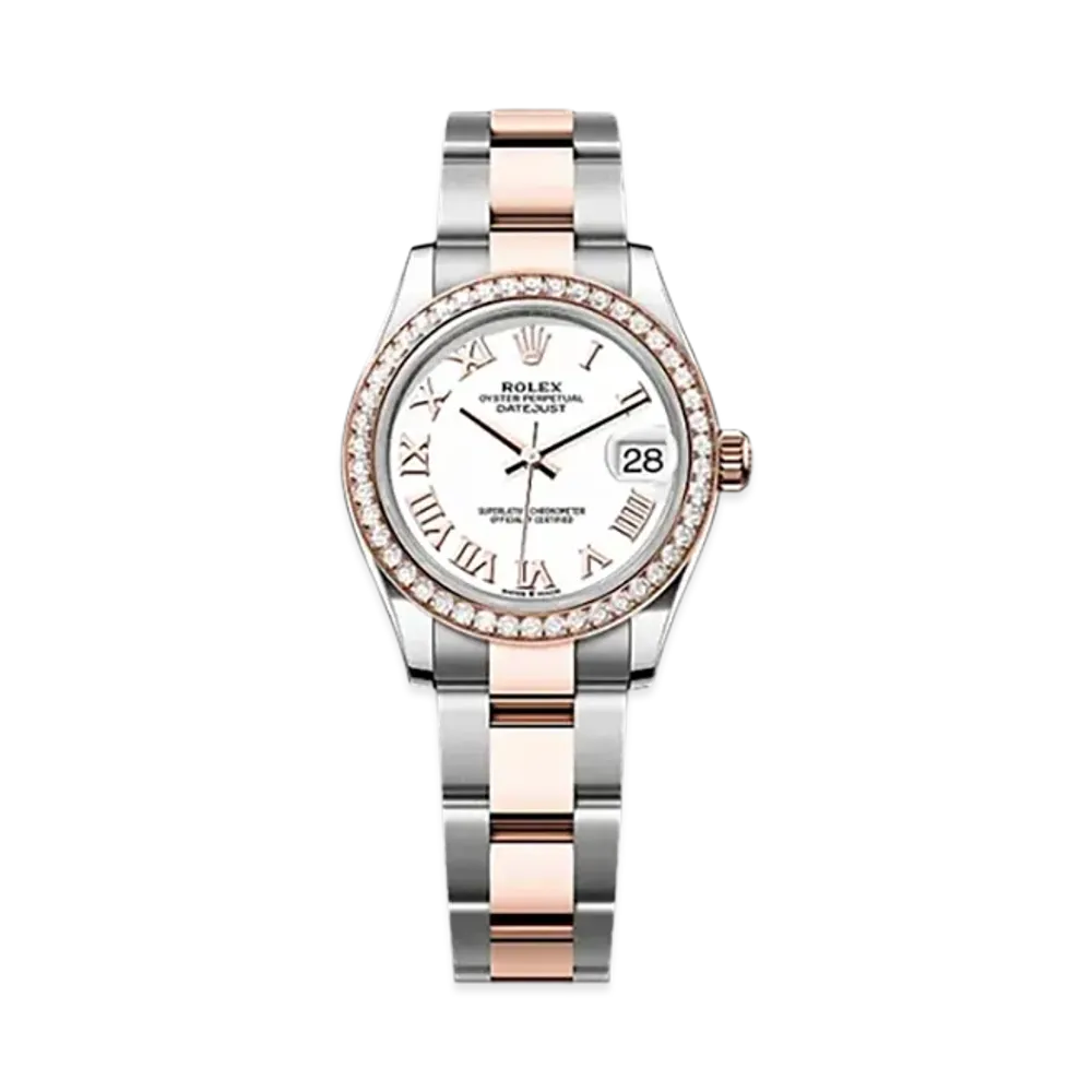 ROLEX Datejust 31mm Oystersteel & Everose Gold Diamond 278381RBR "White"