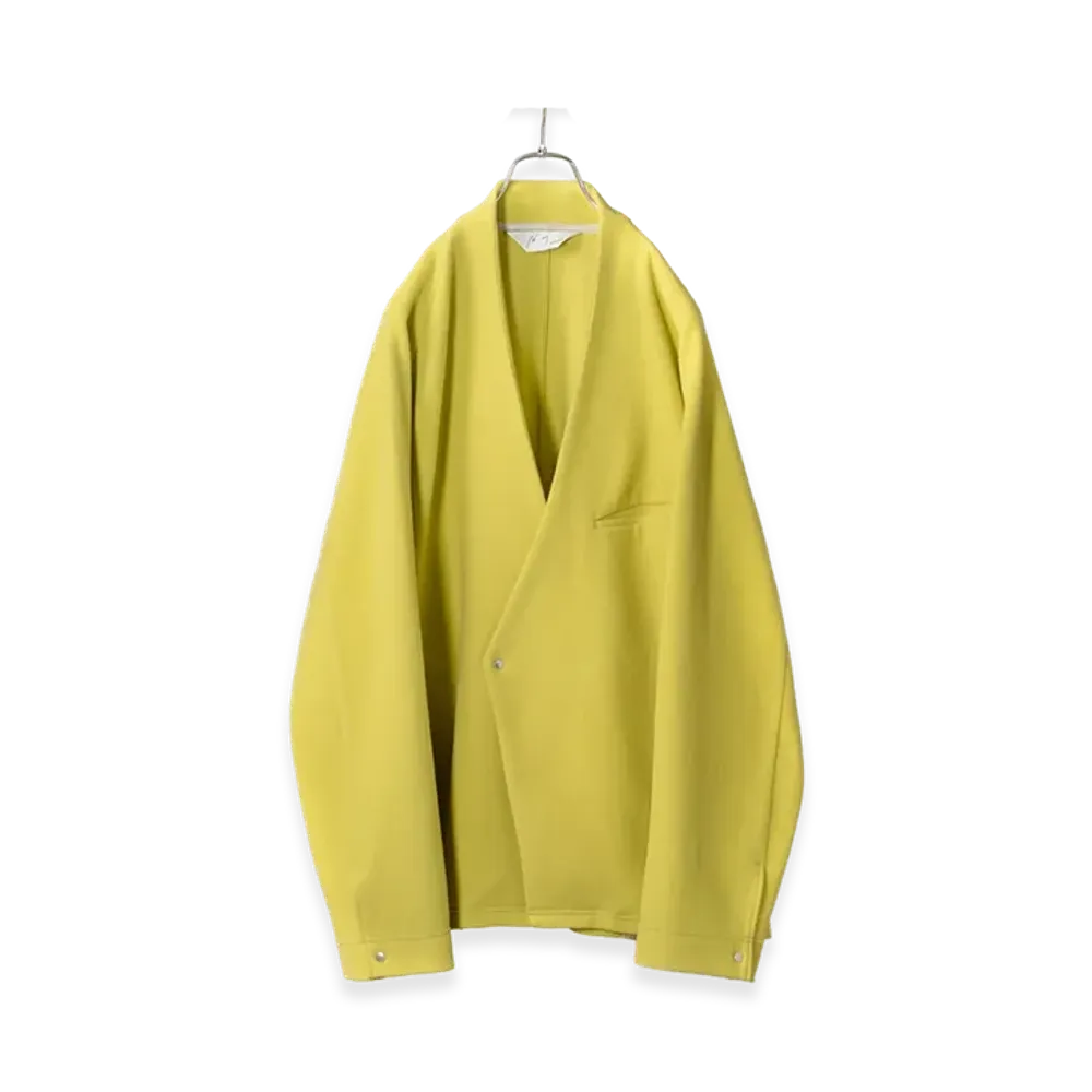 ANCELLM W/CA No Collar Double Jacket "Lime Yellow"