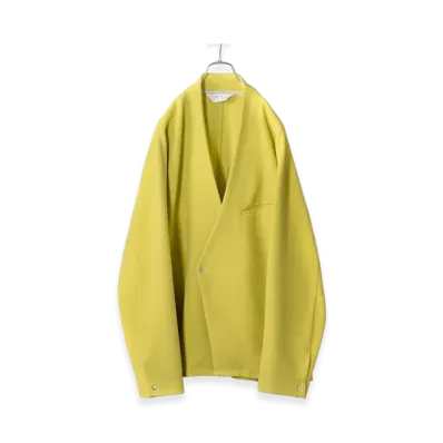 ANCELLM W/CA No Collar Double Jacket "Lime Yellow"