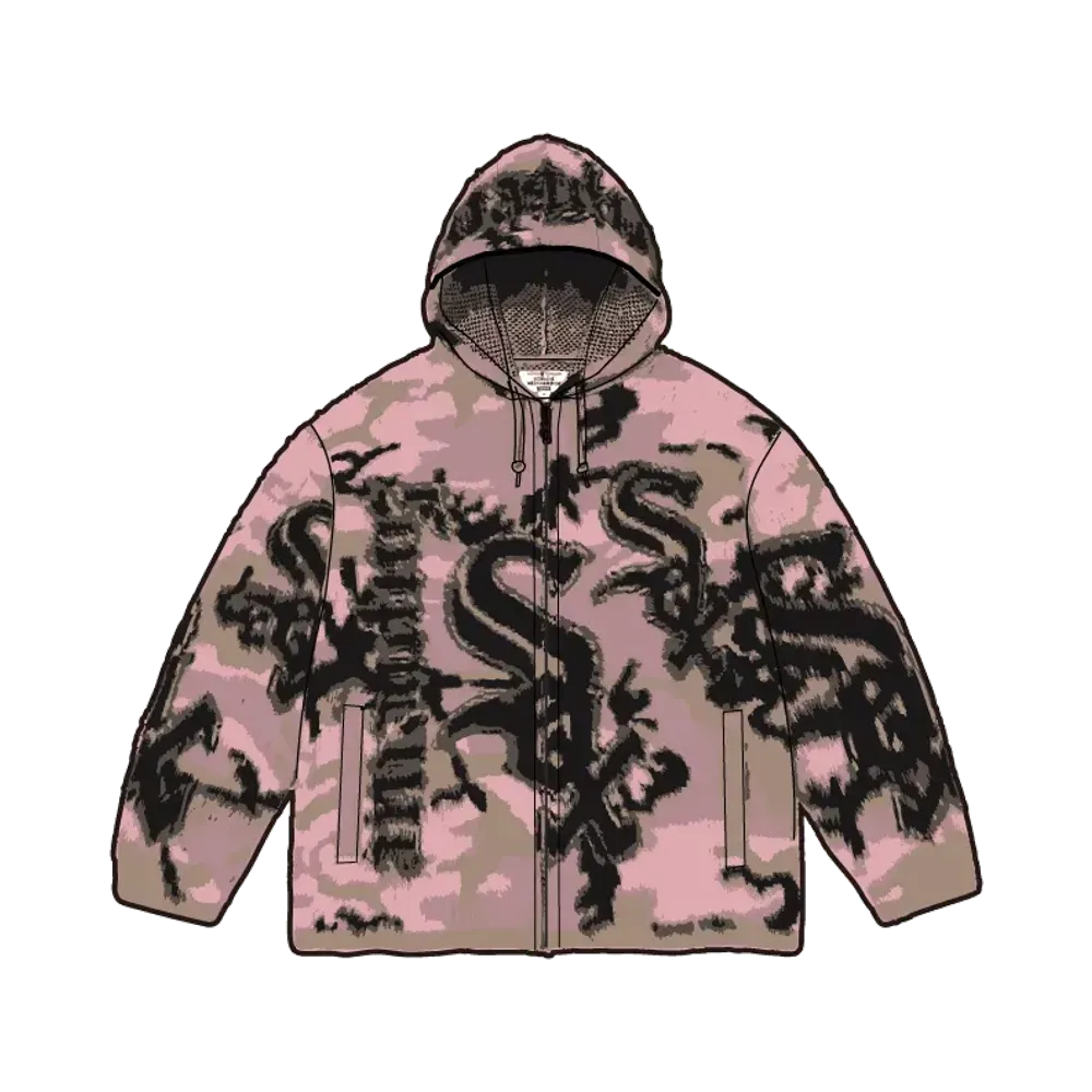 Supreme Chicago White Sox Zip Up Hooded Sweater "Pink Camo"