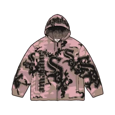 Supreme Chicago White Sox Zip Up Hooded Sweater "Pink Camo"