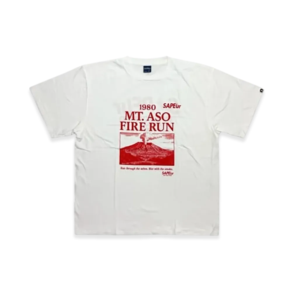SAPEur Cargo Run Finisher Tee Kumamoto S/S Tee "White"