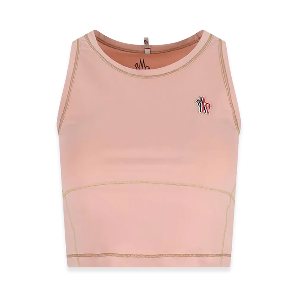 MONCLER Women's Tank Top Logo "Pink"