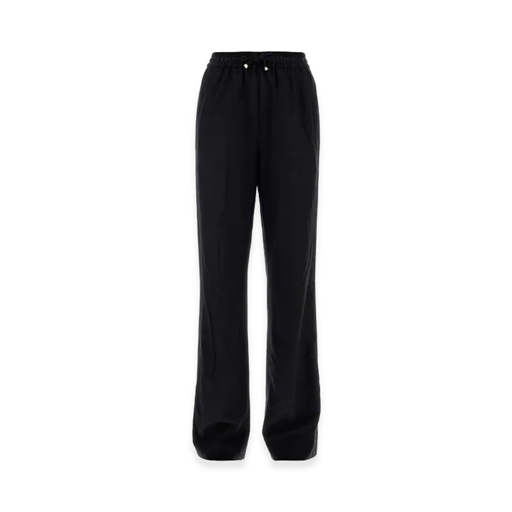 MONCLER Women's Graphite Wool Blend Pant "Dark Gray"