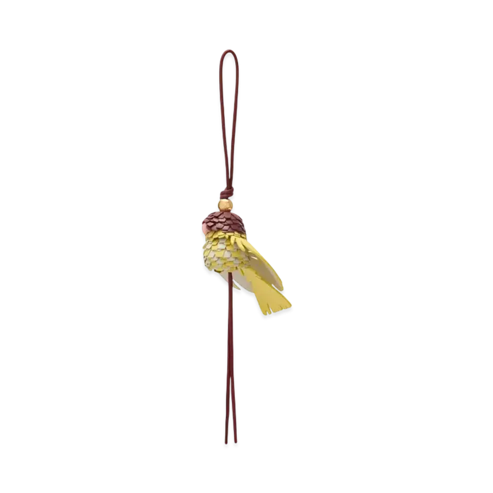 LOEWE Bird Charm in Classic Calfskin "Multicolor"