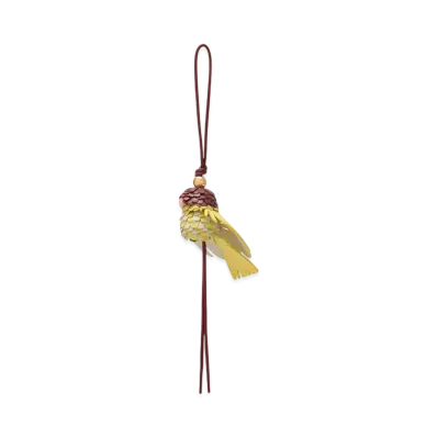 LOEWE Bird Charm in Classic Calfskin "Multicolor"