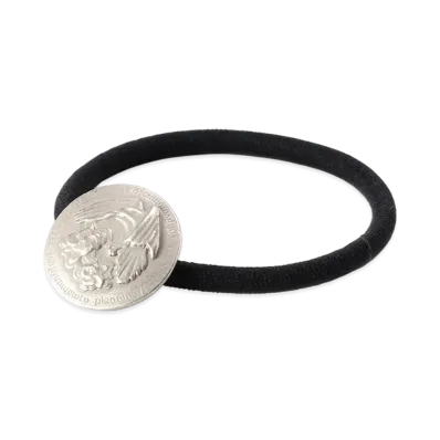 S'YTE Crow Flower Concho Hair Tie "Silver"
