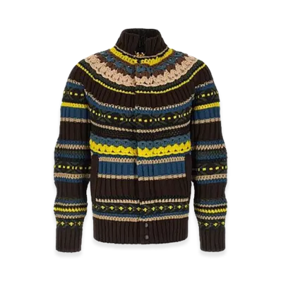 sacai Mix Knit Blouson "Brown"