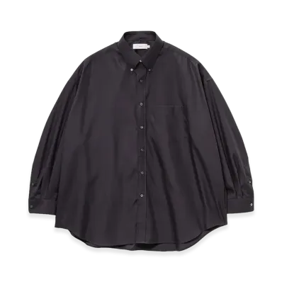 Graphpaper Easy Care Poplin L/S Oversized B.D Shirt "Black"