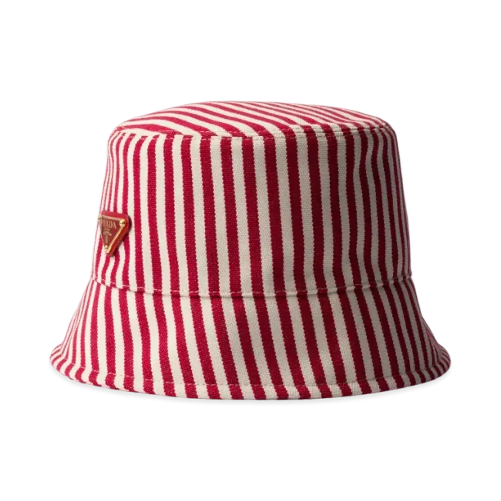 PRADA Cotton Bucket Hat "Red"