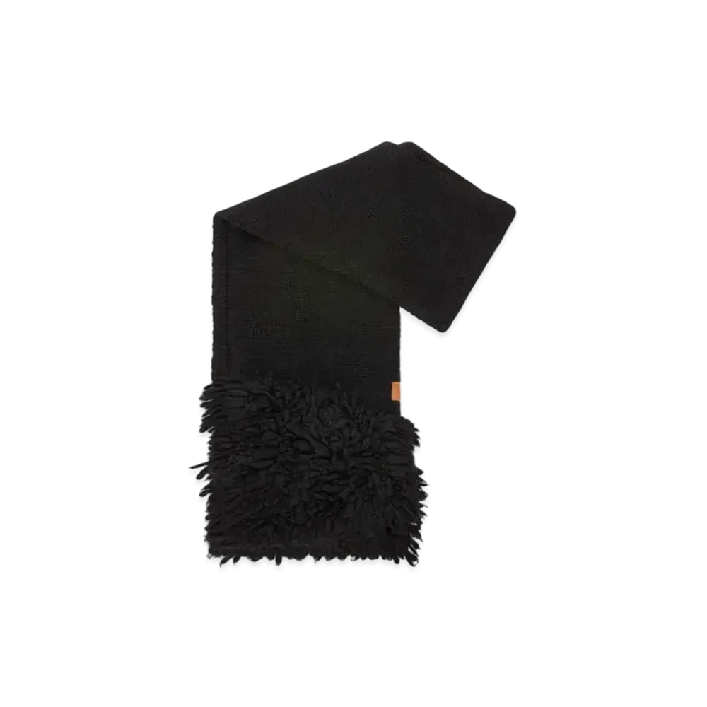 LOEWE Scarf in Alpaca Blend "Black"