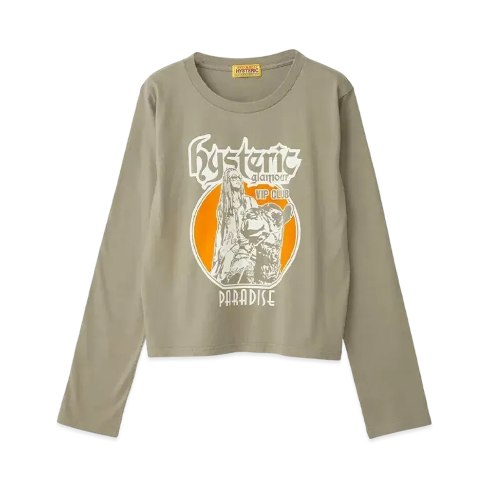 HYSTERIC GLAMOUR Hysteric Vip Club Short Length T-Shirt "Khaki"