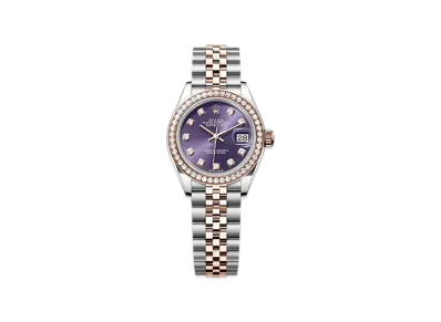 ROLEX Lady-Datejust 28mm Oystersteel & Everose Gold Diamond 279381RBR "Aubergine"