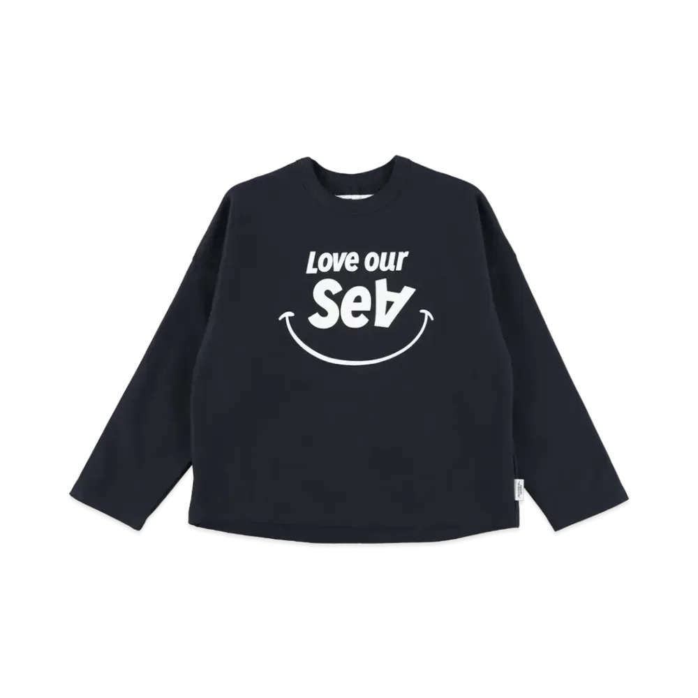 WIND AND SEA x Smoothy LS Smile Tee "Navy"