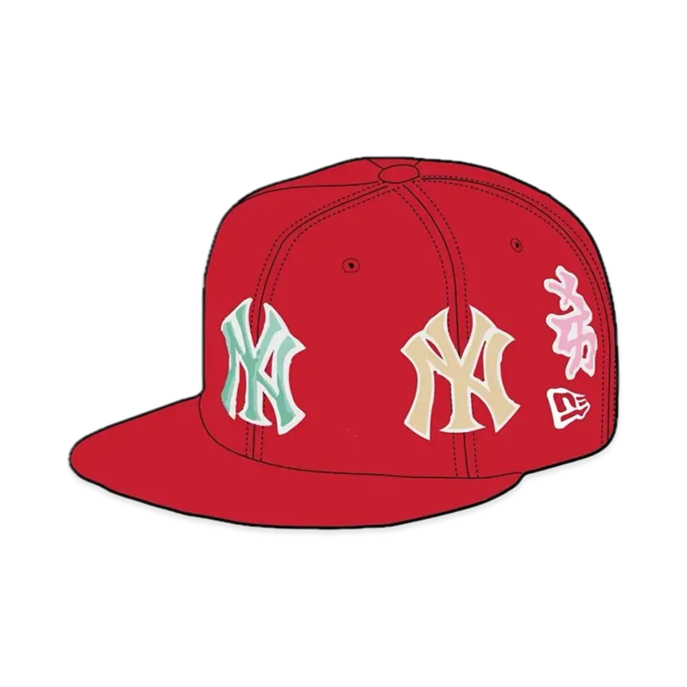 Supreme x New York Yankees Kanji New Era "Red"