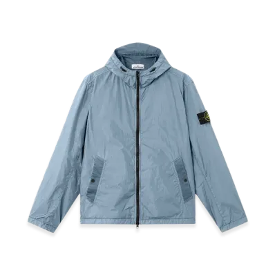 Stone Island Nylon Rep Jacket With Logo "LightBlue"