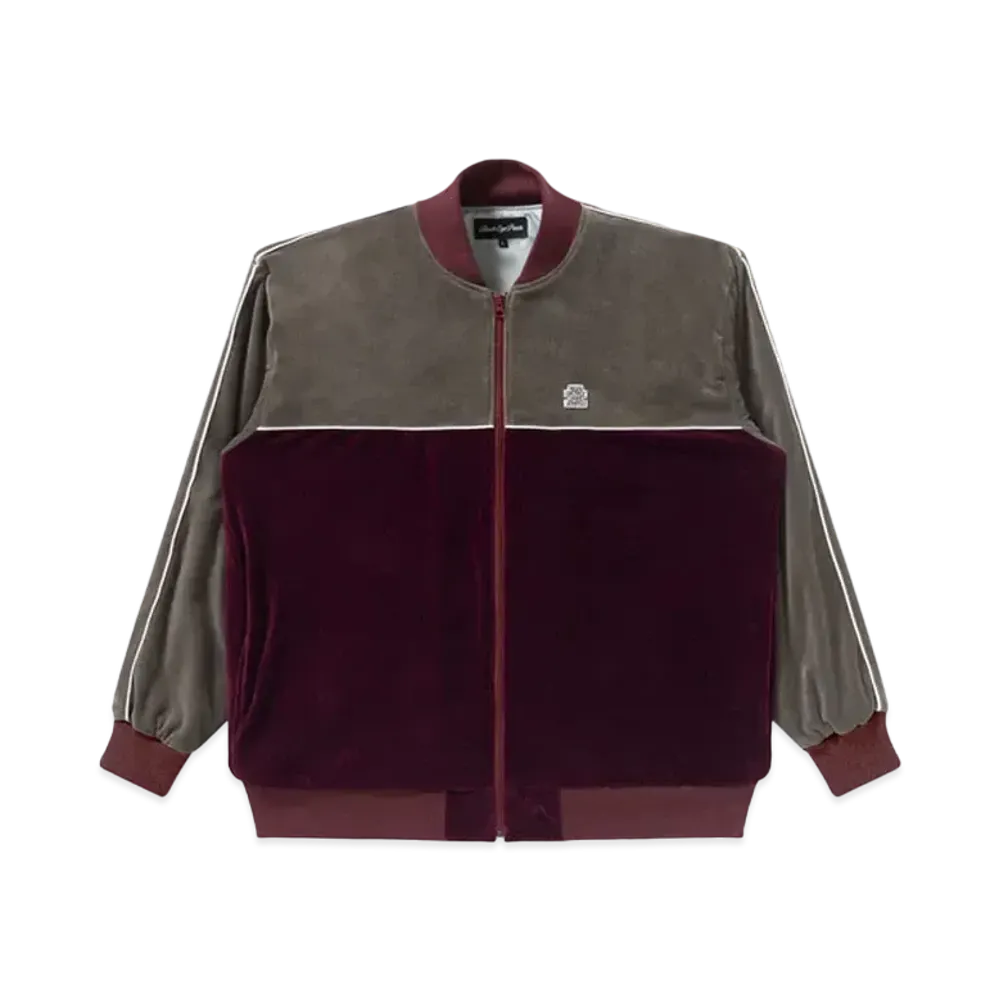 Black Eye Patch OG Label Piping Velour Track Jacket "Burgundy"