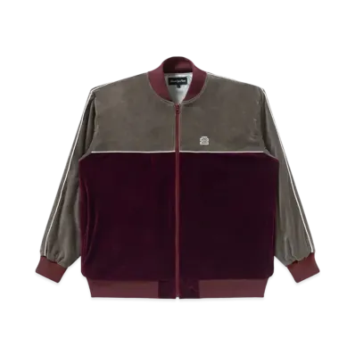 Black Eye Patch OG Label Piping Velour Track Jacket "Burgundy"