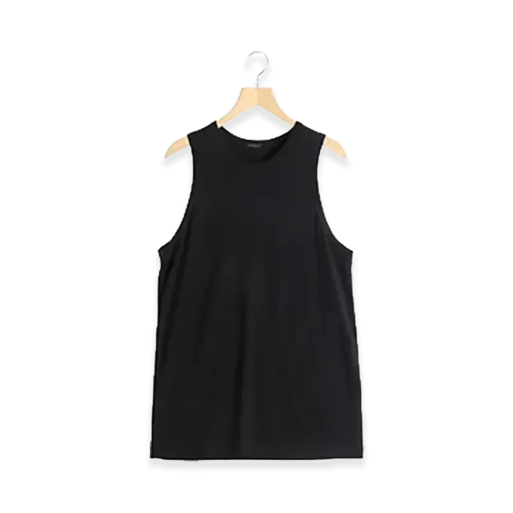 COMOLI Summer Wool Tank Top "Black"