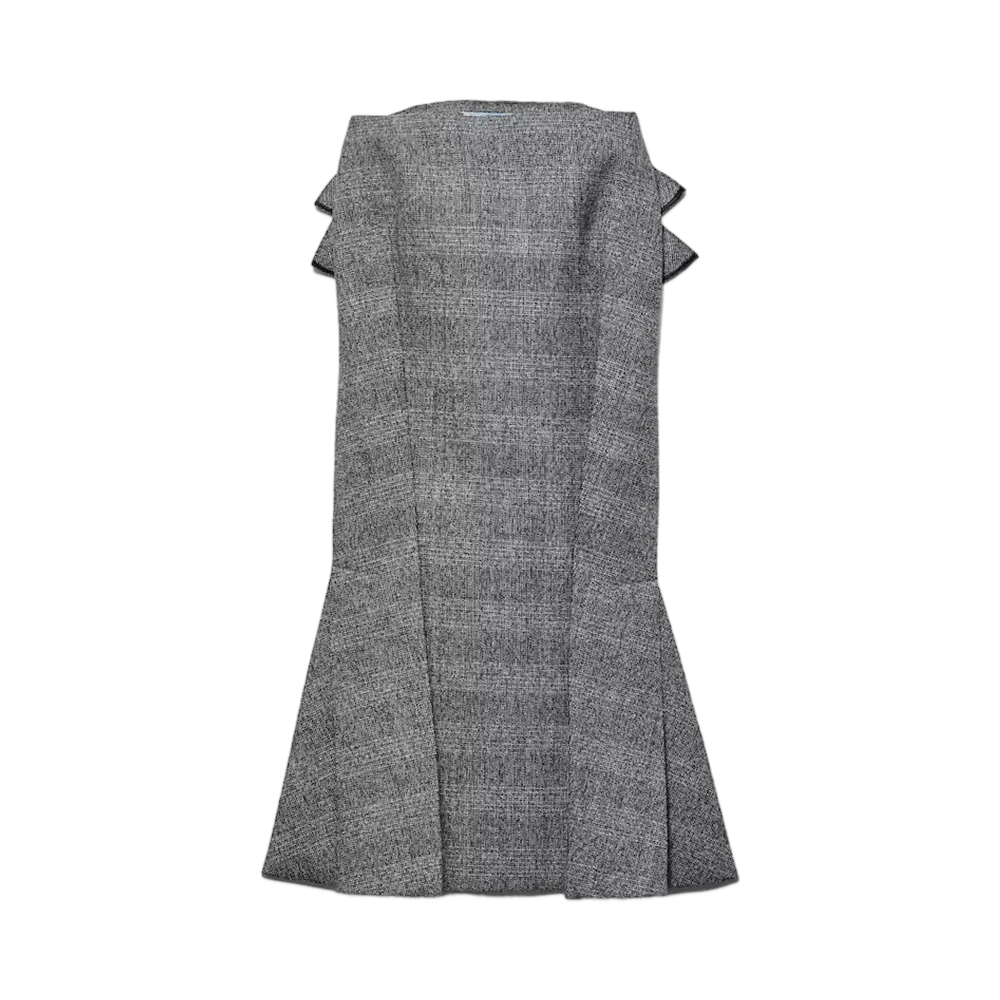 PRADA Women's Deconstructed Grisaille Skirt "Black"