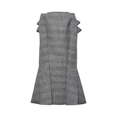 PRADA Women's Deconstructed Grisaille Skirt "Black"