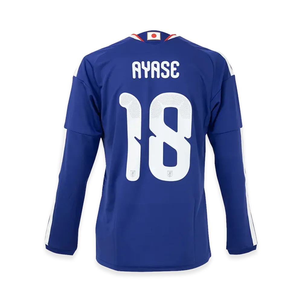 adidas Soccer Japan 2026 Home Replica Long Sleeve Jersey #18 Ayase Ueda "Japan Blue/Ash Blue"