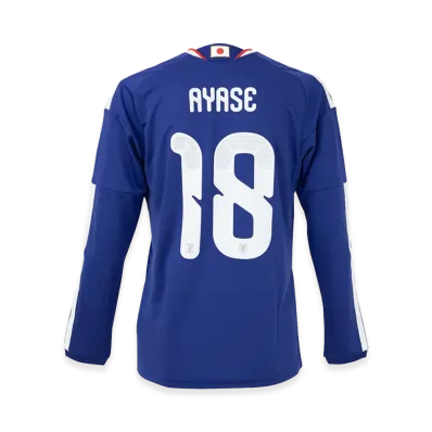 adidas Soccer Japan 2026 Home Replica Long Sleeve Jersey #18 Ayase Ueda "Japan Blue/Ash Blue"