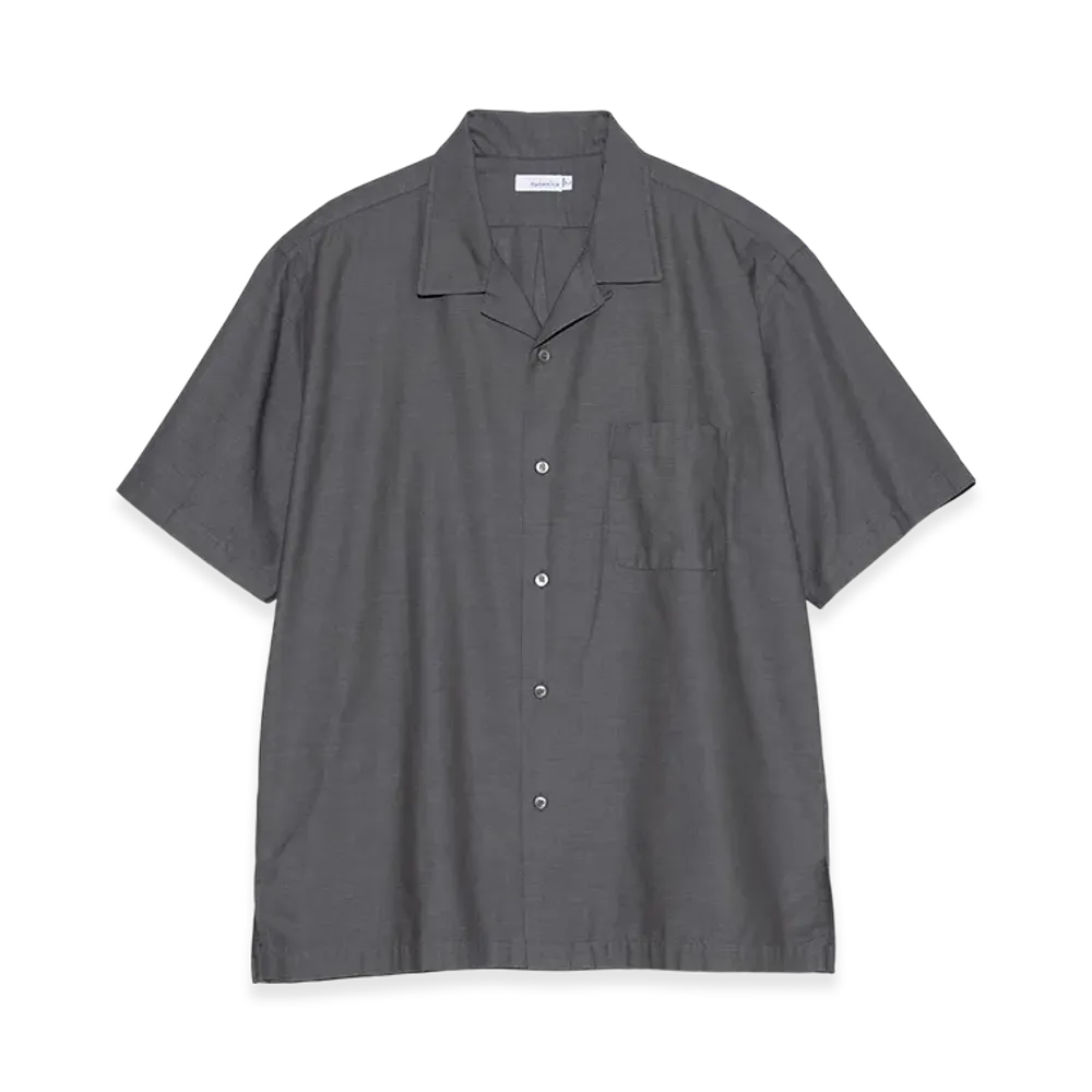 nanamica Open Collar Panama S/S Shirt "Gray"
