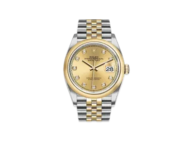ROLEX Datejust 36 Oyster 36mm 10P Diamonds "Champagne/Oyster Steel/Yellow Gold"