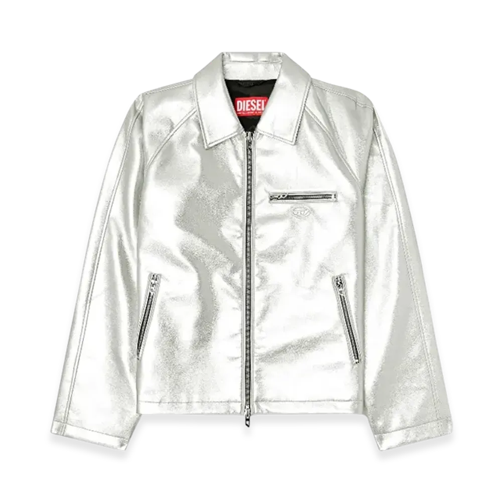 Diesel J-Thome Metallic Coach Jacket "Silver"