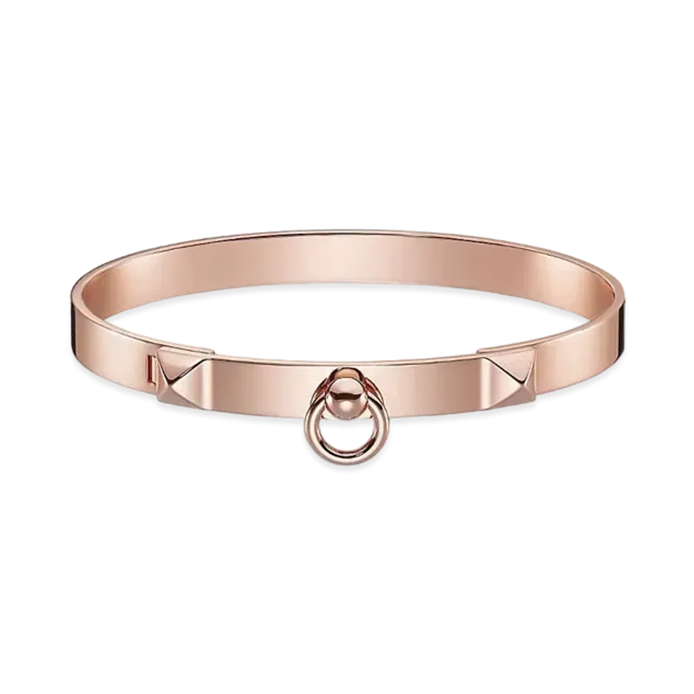 Hermes Collier De Chien Bracelet PM "Pink Gold"