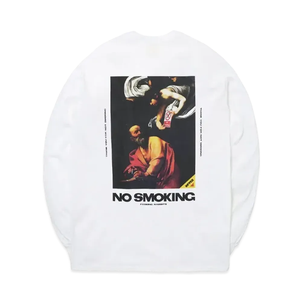 FR2 No smoking Long sleeve T-shirt "White"