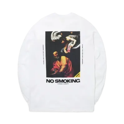 FR2 No smoking Long sleeve T-shirt "White"