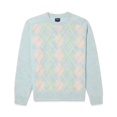 Noah Pastel Argyle Shetland Sweater "Multi"