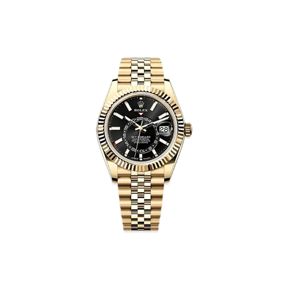 ROLEX Sky-Dweller 42mm Yellow Gold 336938 "Bright Black"