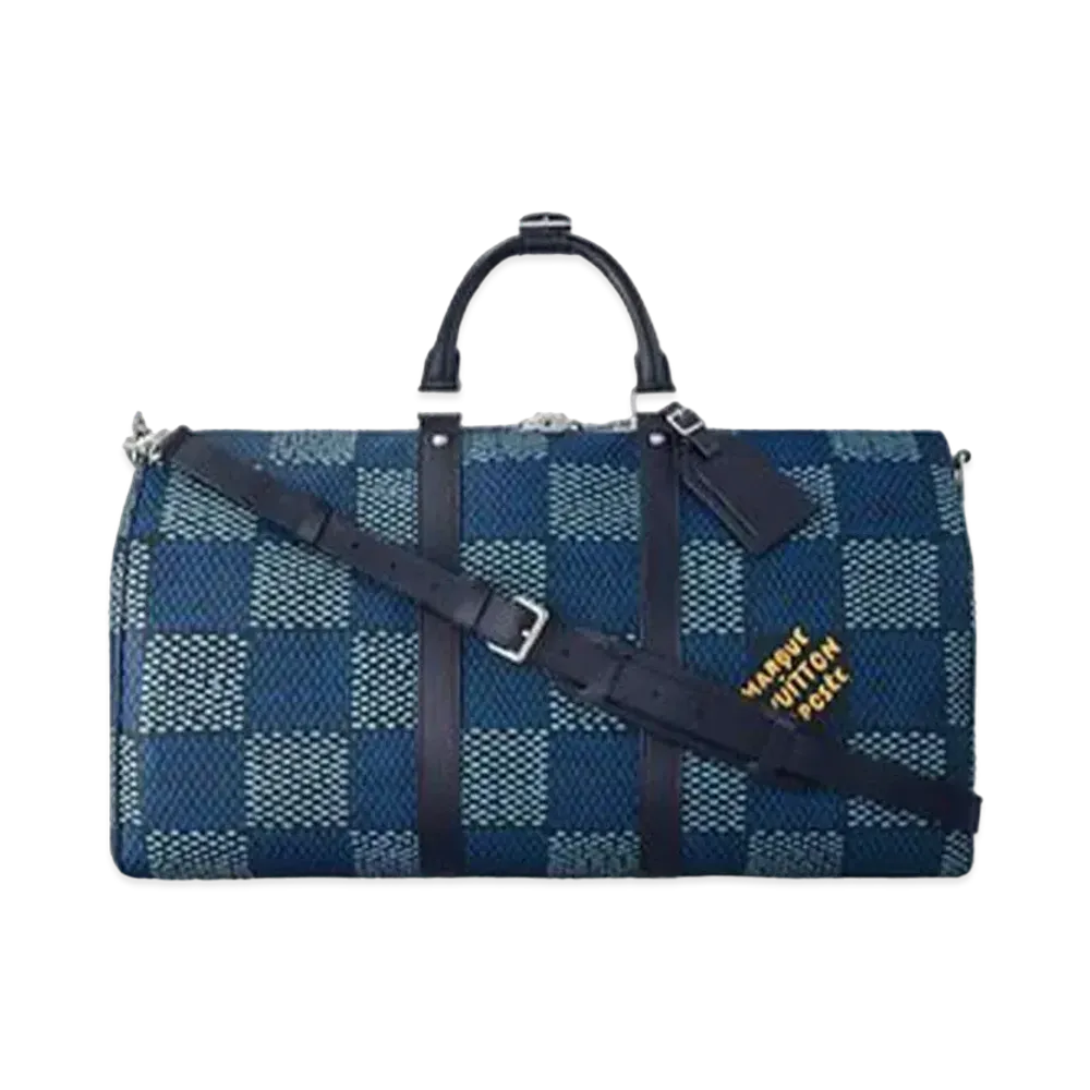 Louis Vuitton Keepall Bandouliere 50 Damier Heritage "Blue"