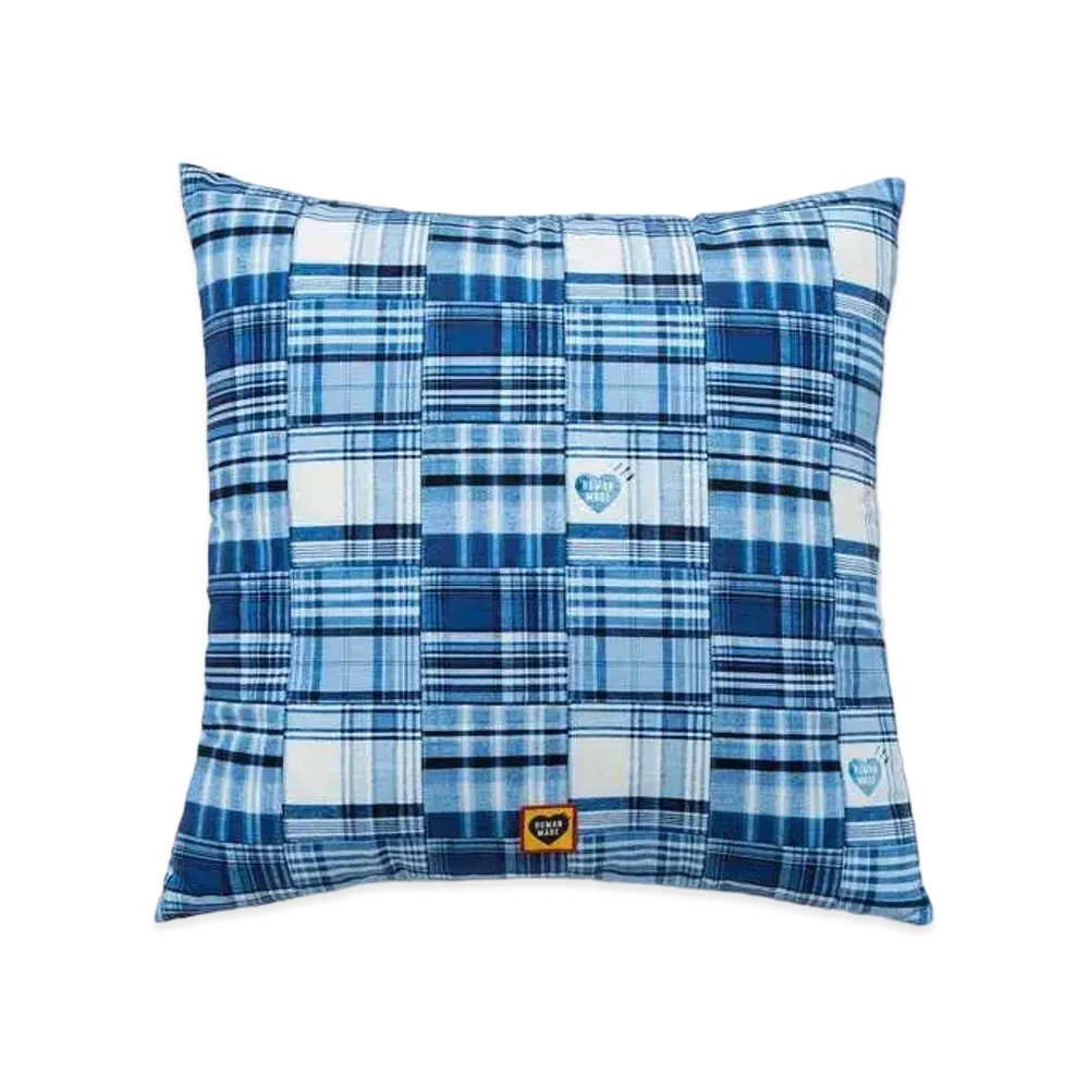 HUMAN MADE PATCHWORK CUSHION "Blue"