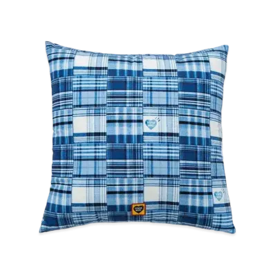 HUMAN MADE PATCHWORK CUSHION "Blue"