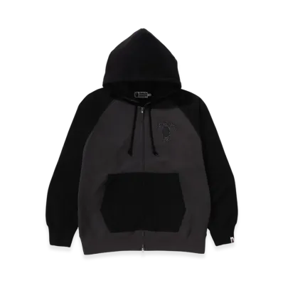 A BATHING APE Bape Relaxed Fit Zip Hoodie "Black"