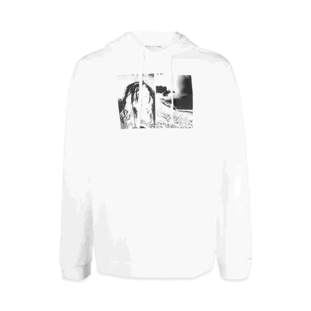 1017 ALYX 9SM Graphic-Print Drawstring Hoodie "White"