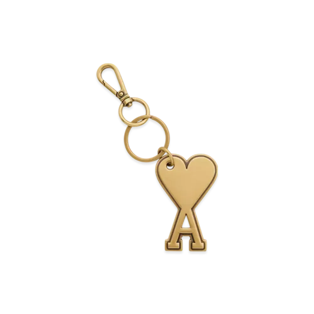 AMI PARIS Ami de Coeur Key Ring "Vibrating Brass"