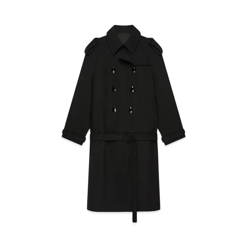GIVENCHY Oversized Trench-Coat In Wool "Black"