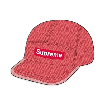 Supreme Coated Denim Camp Cap "Red"
