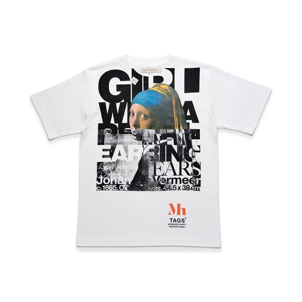 COMME des GARCONS Osaka x Mauritshuis x Tags Wkgpty Productions Girl With a Pearl Earring 360 Years SP Tee "White"