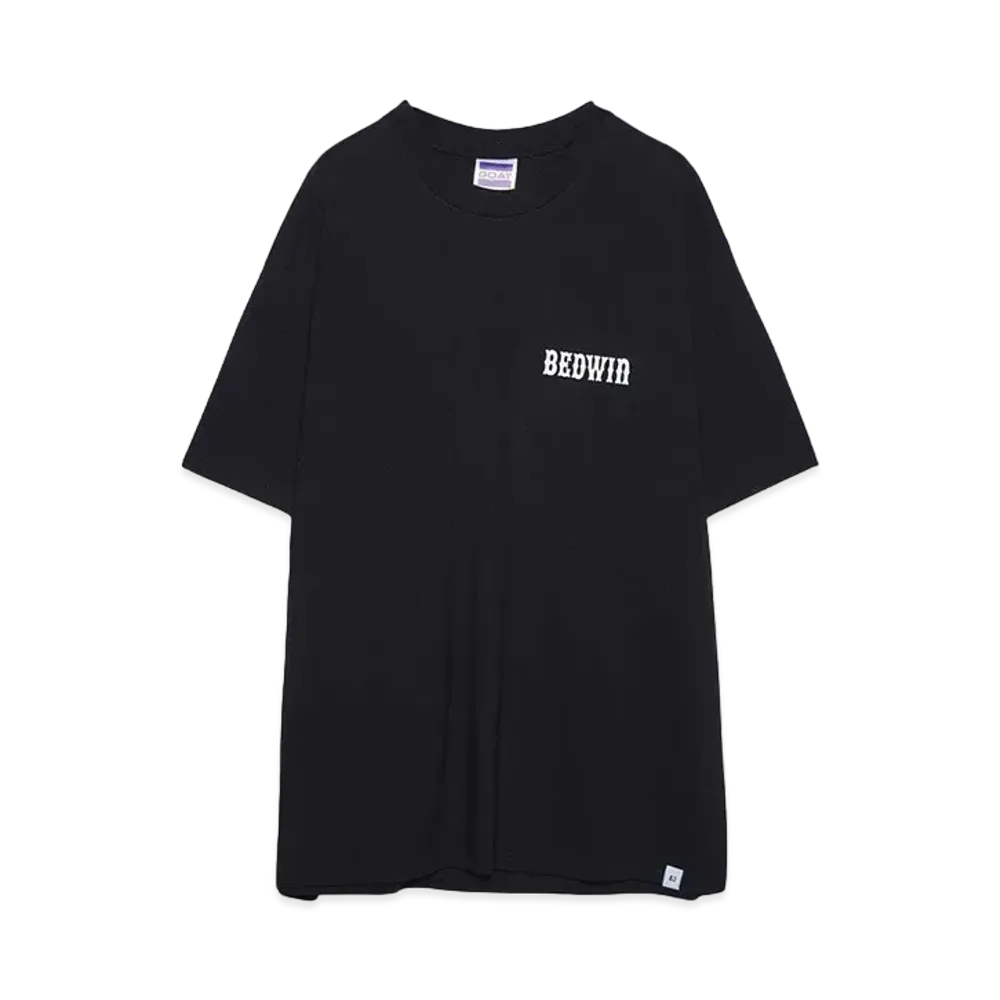 Bedwin & the heartbreakers S/S PRINTED T "HANSON" "BLACK"
