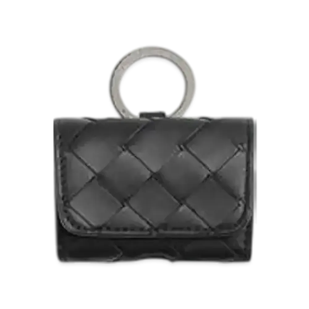Bottega Veneta Intrecciato Hook Airpods Holder "Black"