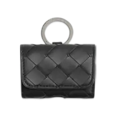 Bottega Veneta Intrecciato Hook Airpods Holder "Black"