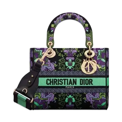 Dior Medium Lady D Lite Bag Indian Embroidery "Multicolor"