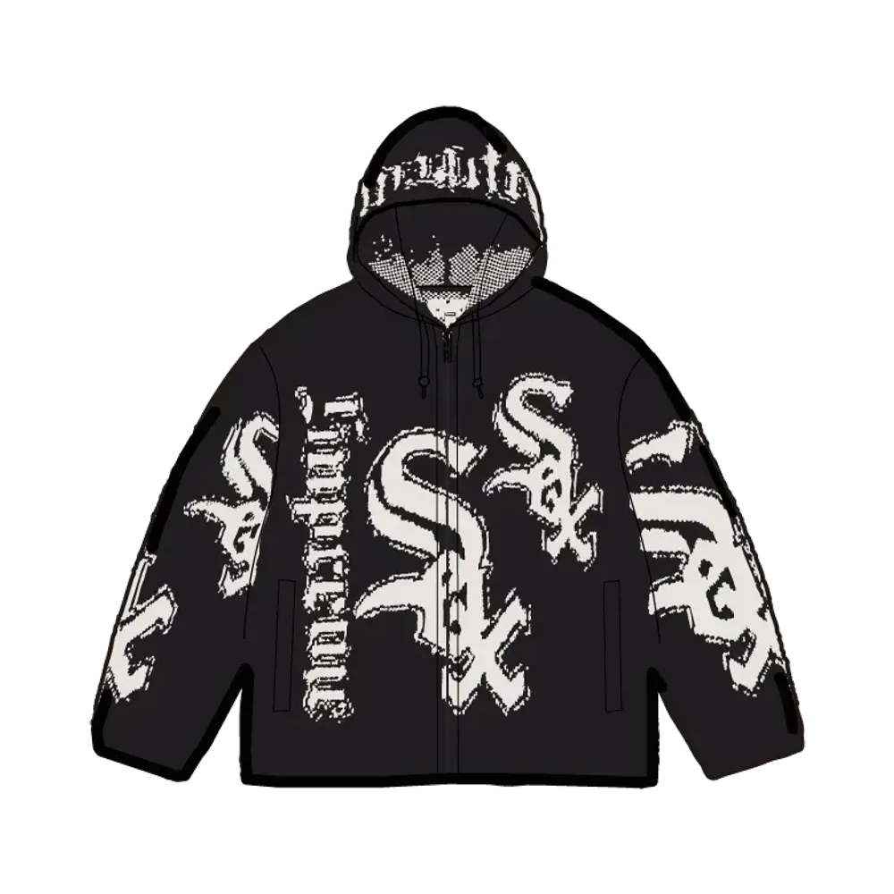 Supreme Chicago White Sox Zip Up Hooded Sweater "Black"