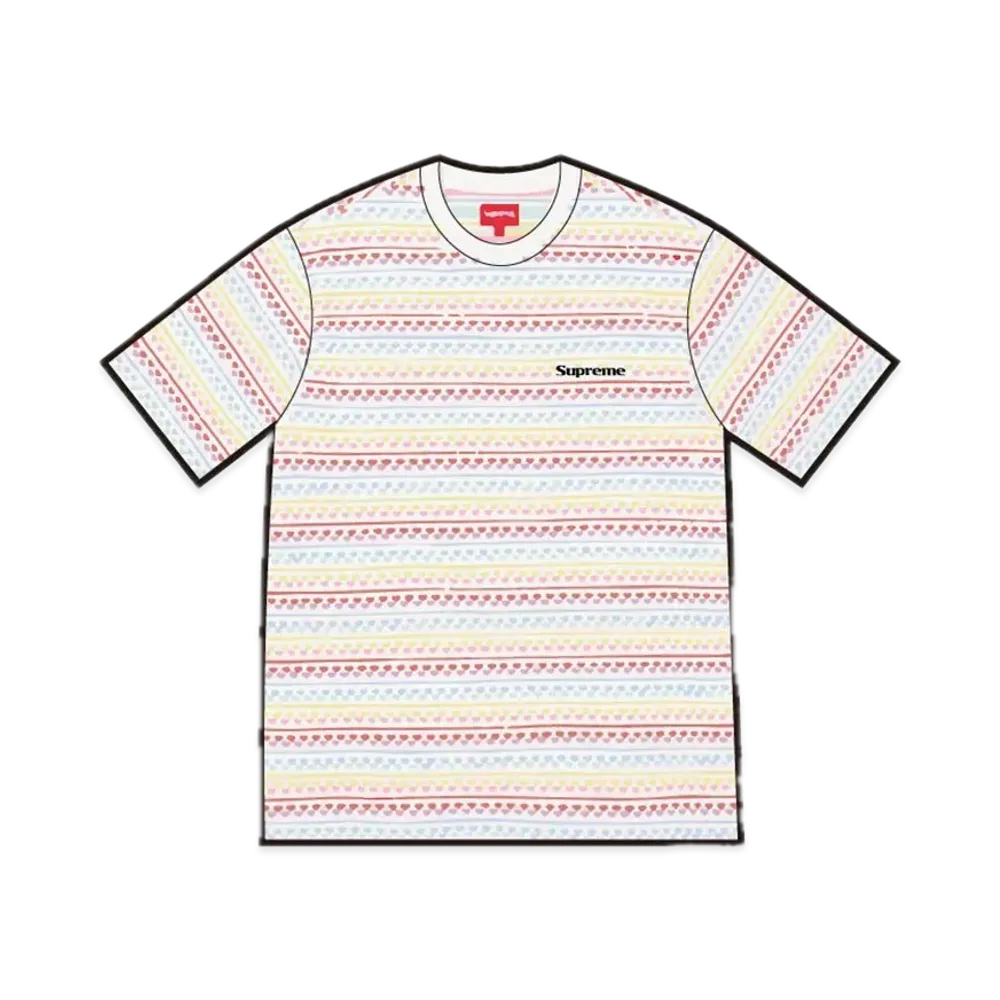 Supreme Hearts Jacquard S/S Top "White"